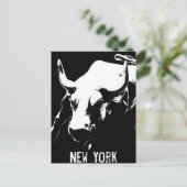 New York Briefkaart Bull Statue NYC Souvenir Card (Staand voorkant)
