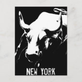New York Briefkaart Bull Statue NYC Souvenir Card (Voorkant)
