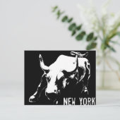 New York Briefkaart Bull Statue NYC Souvenir Kaart (Staand voorkant)