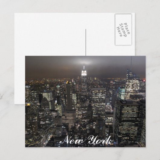 New York Briefkaart Cityscape New York Souvenir Ca (Voorkant / Achterkant)