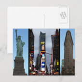 New York Briefkaart New York Landmark Souvenir Car (Voorkant / Achterkant)