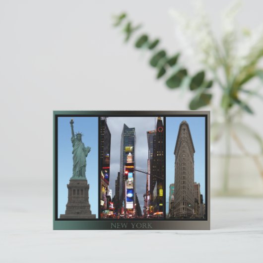 New York Briefkaart New York Landmark Souvenir Car (Staand voorkant)