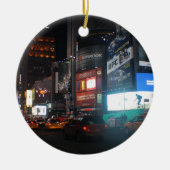 New York Broadway at night Keramisch Ornament (Voorkant)
