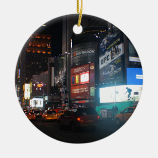 New York Broadway at night Keramisch Ornament