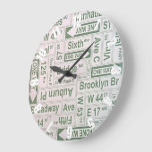 New York Broadway Brooklyn Bridge Gepersonaliseerd Grote Klok (Hoek)