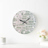 New York Broadway Brooklyn Bridge Gepersonaliseerd Grote Klok (Huis)