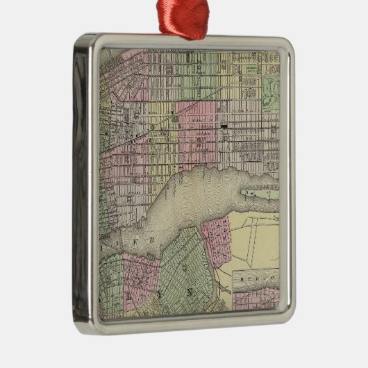 New York, Brooklyn 2 Metalen Ornament (Rechts)