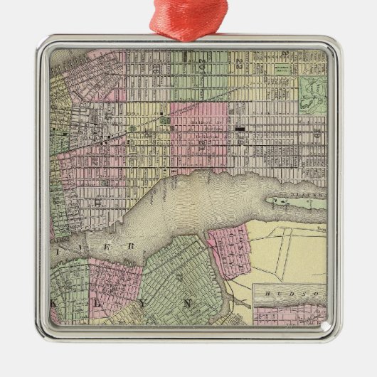 New York, Brooklyn 2 Metalen Ornament (Voorkant)