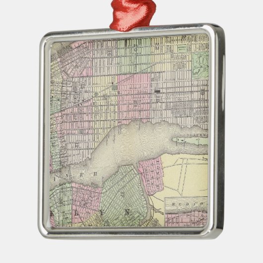 New York, Brooklyn 2 Metalen Ornament (Links)