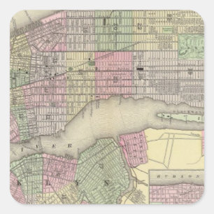 New York, Brooklyn 2 Vierkante Sticker