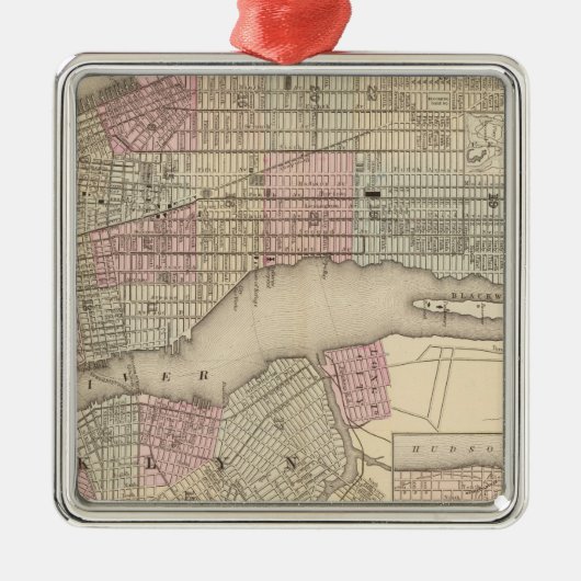 New York, Brooklyn 3 Metalen Ornament (Voorkant)