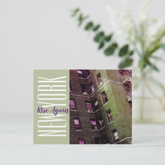 New York-Brooklyn appartementenblok Briefkaart (Staand voorkant)