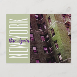 New York-Brooklyn appartementenblok Briefkaart