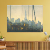 New York - Brooklyn Bridge (1972) - Tavik Canvas Afdruk (Insitu (Woonkamer))