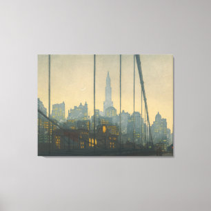 New York - Brooklyn Bridge (1972) - Tavik Canvas Afdruk