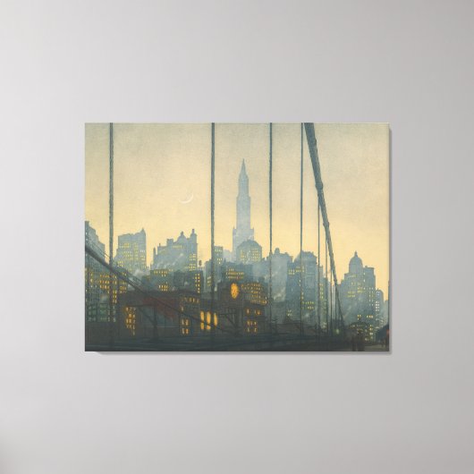 New York - Brooklyn Bridge (1972) - Tavik Canvas Afdruk (Voorkant)