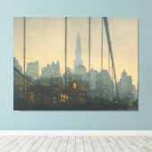 New York - Brooklyn Bridge (1972) - Tavik Canvas Afdruk (Insitu (Houten vloer))