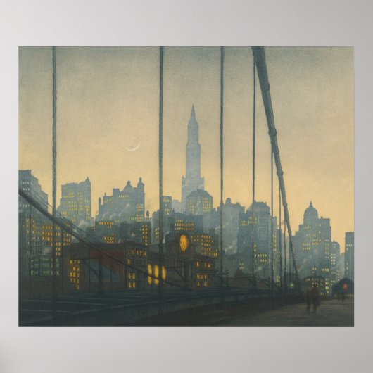 New York - Brooklyn Bridge (1972) - Tavik Poster (Voorkant)