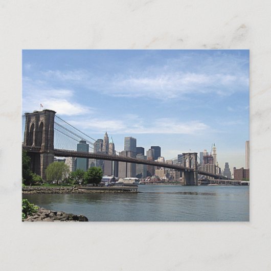 New York - Brooklyn Bridge Briefkaart (Voorkant)