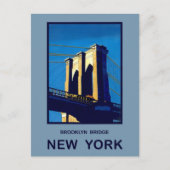 New York Brooklyn Bridge Briefkaart (Voorkant)