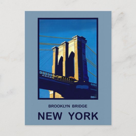 New York Brooklyn Bridge Briefkaart (Voorkant)