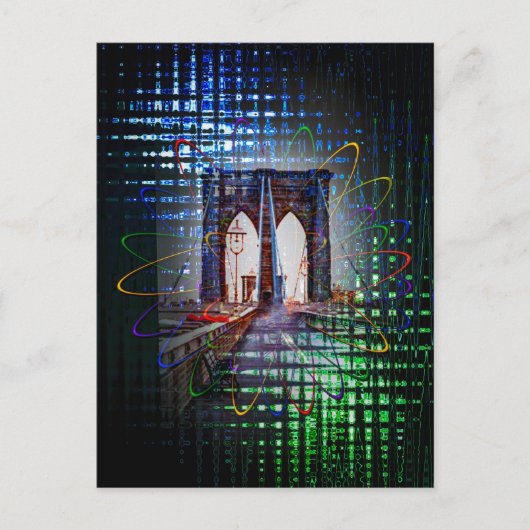 New York - Brooklyn Bridge Briefkaart (Voorkant)