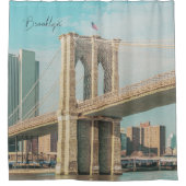 New York Brooklyn Bridge Douchegordijn (Voorkant)