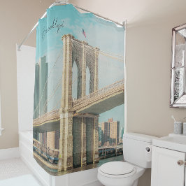 New York Brooklyn Bridge Douchegordijn