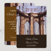 New York Brooklyn Bridge Kaart (Voorkant / Achterkant)