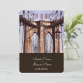 New York Brooklyn Bridge Kaart (Staand voorkant)