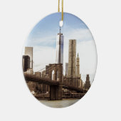 New York Brooklyn bridge Keramisch Ornament (Rechts)
