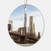 New York Brooklyn bridge Keramisch Ornament (Links)