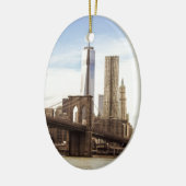 New York Brooklyn bridge Keramisch Ornament (Links)