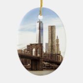 New York Brooklyn bridge Keramisch Ornament (Voorkant)