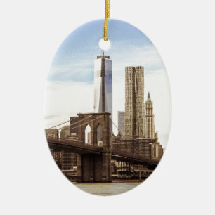 New York Brooklyn bridge Keramisch Ornament