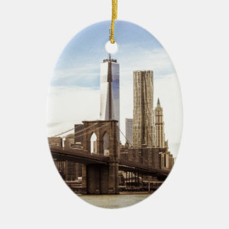 New York Brooklyn bridge Keramisch Ornament