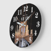 New York Brooklyn Bridge Large Clock Grote Klok (Hoek)