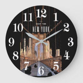 New York Brooklyn Bridge Large Clock Grote Klok