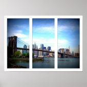 New York - Brooklyn Bridge Poster (Voorkant)