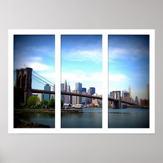 New York - Brooklyn Bridge Poster (Voorkant)