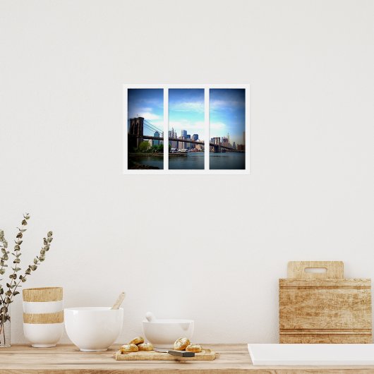 New York - Brooklyn Bridge Poster (Keuken)