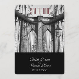 New York Brooklyn Bridge Save The Date