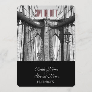 New York Brooklyn Bridge Save The Date