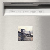 New York Brooklyn Bridge Sunset Magnet (Insitu (Vaatwasser))