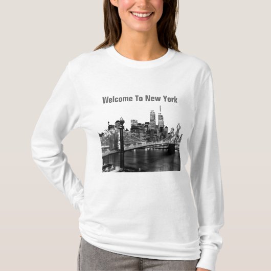 New York Brooklyn Bridge T-shirt (Voorkant)