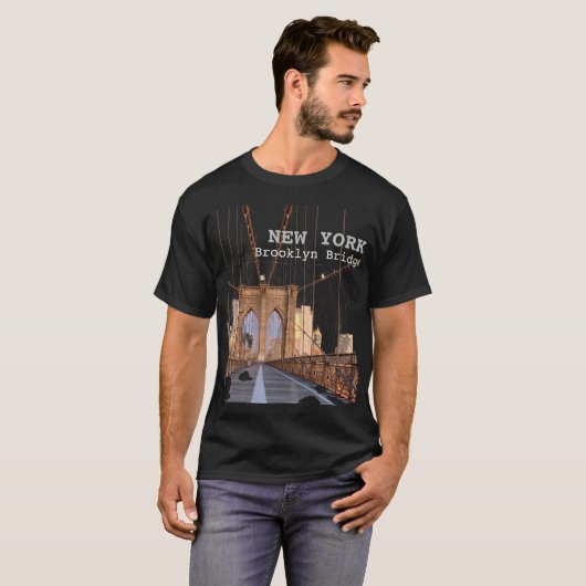 New York Brooklyn Bridge T-shirt (Voorkant volledig)