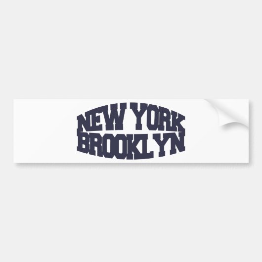 New York Brooklyn Bumpersticker (Voorkant)