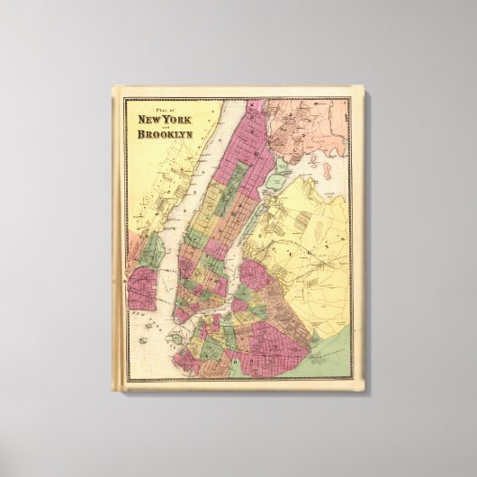 New York, Brooklyn Canvas Afdruk (Voorkant)