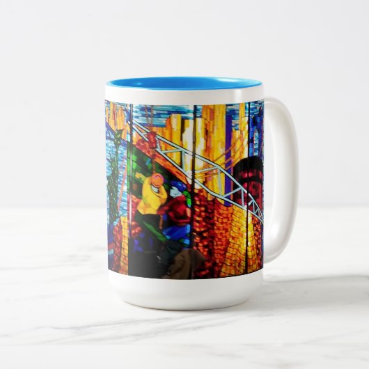 New York Brooklyn Cruise Port Glas in lood Mok (Voorkant rechts)