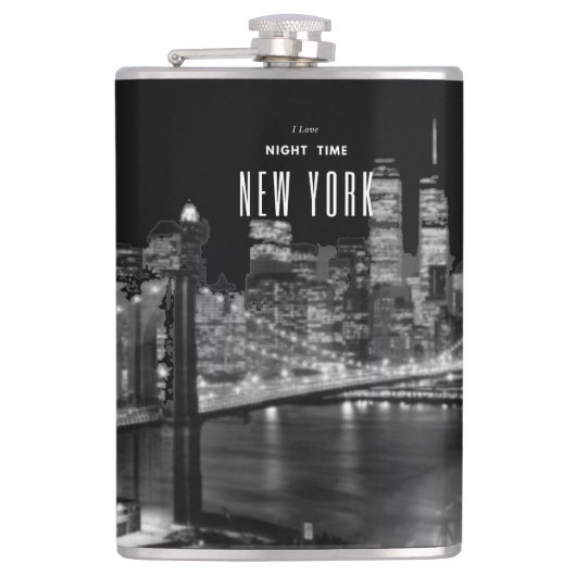 New York Brooklyn Flask Heupfles (Voorkant)